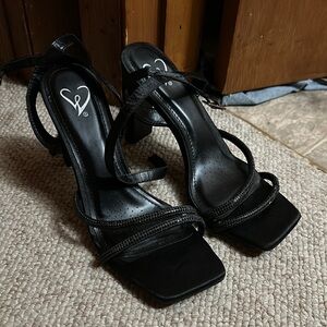 Elegant Black Strappy Heels